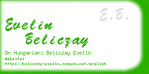 evelin beliczay business card